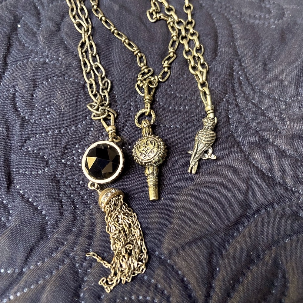 Chloe + Isabel Adjustable Layering Necklaces with 3 Charms